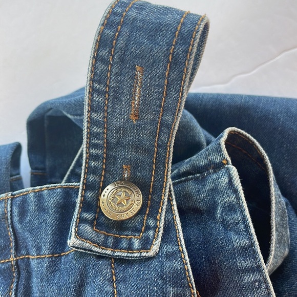 Button up blue Jean overalls - Picture 7 of 8